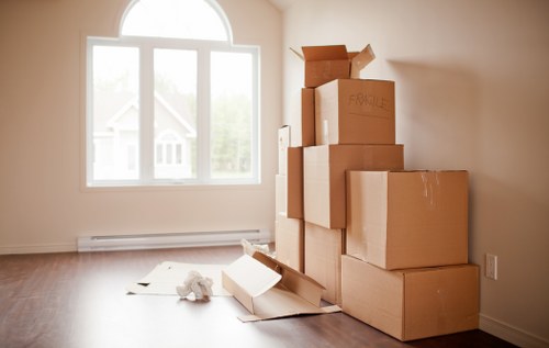 Prepared furniture wrapped for safe storage