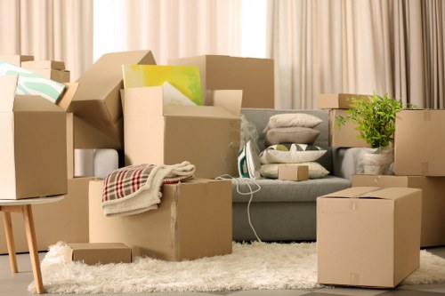 Organized business storage in Kingscross with shelves and boxes